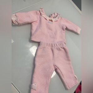 Baby girl newborn set 3 months scallop collar outfit Rockaby baby boutique